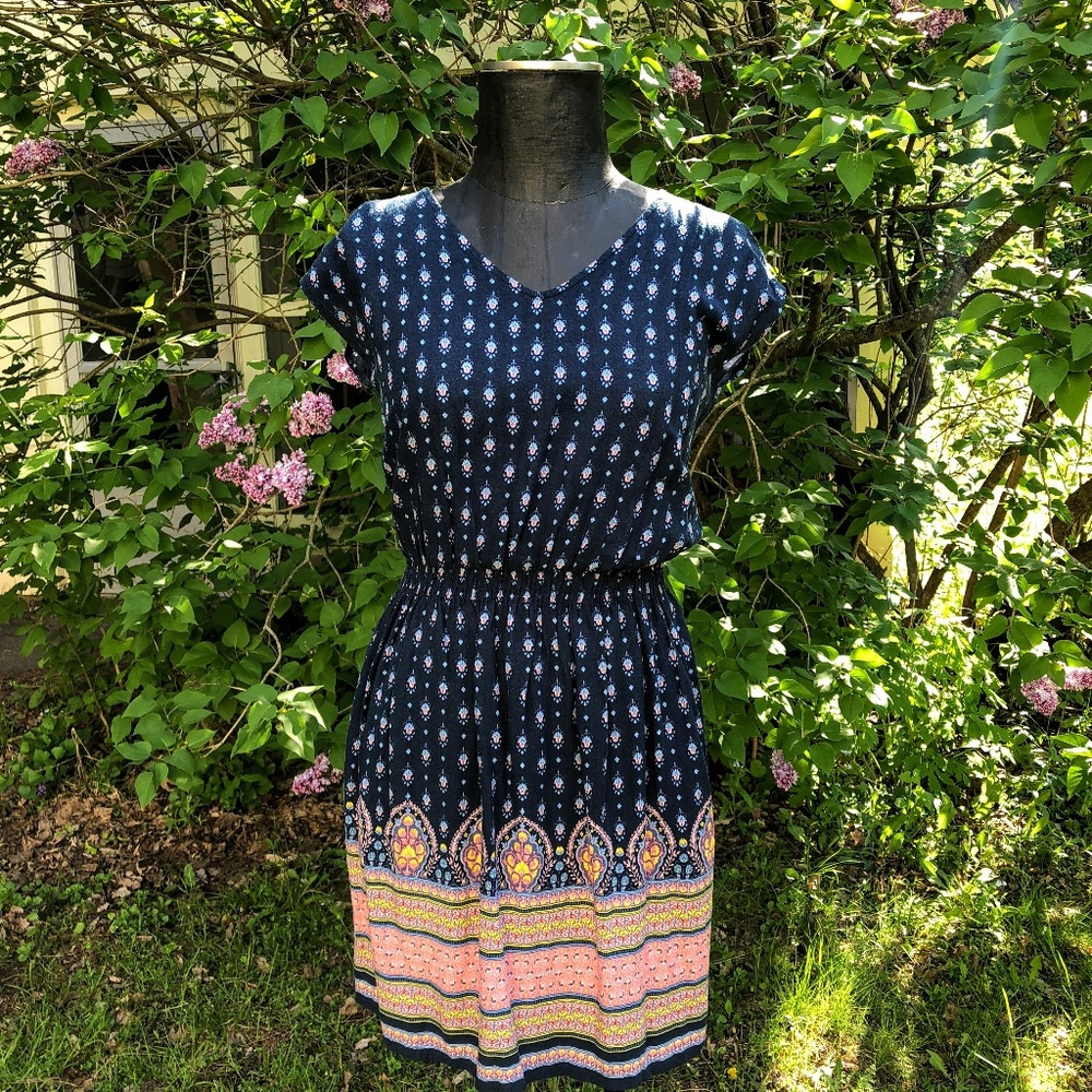 Paisley Empire Waist Dress Medium